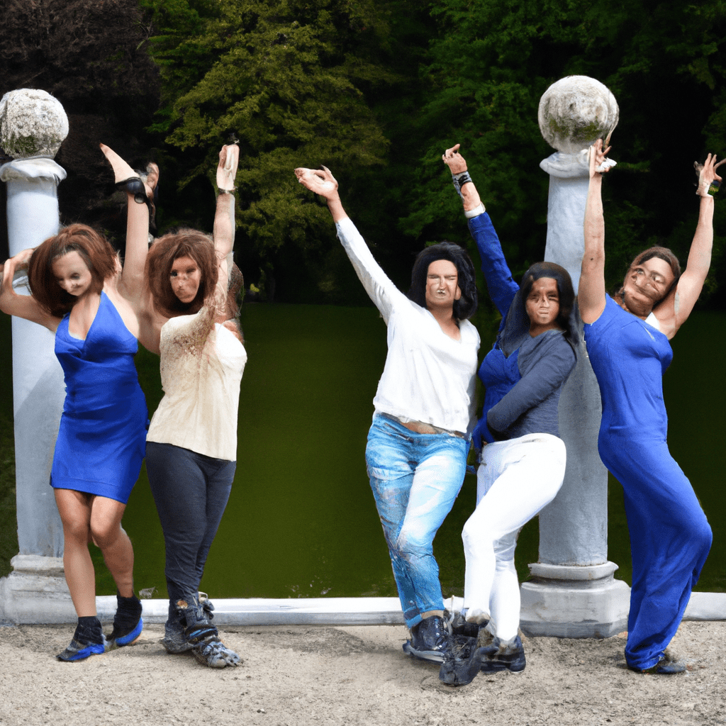 Un groupe de personnes joyeuses vapotant.